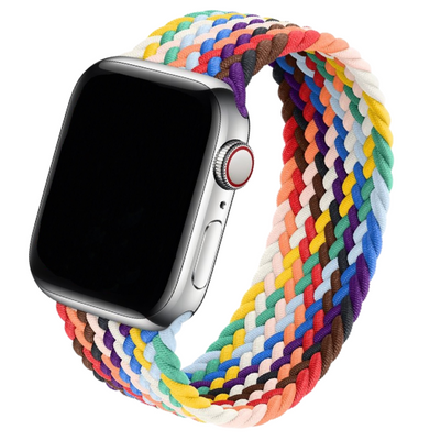 Cinturino Apple Watch in nylon intrecciato pride
