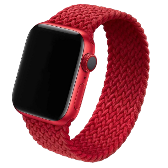 Cinturino Apple Watch in nylon intrecciato rosso