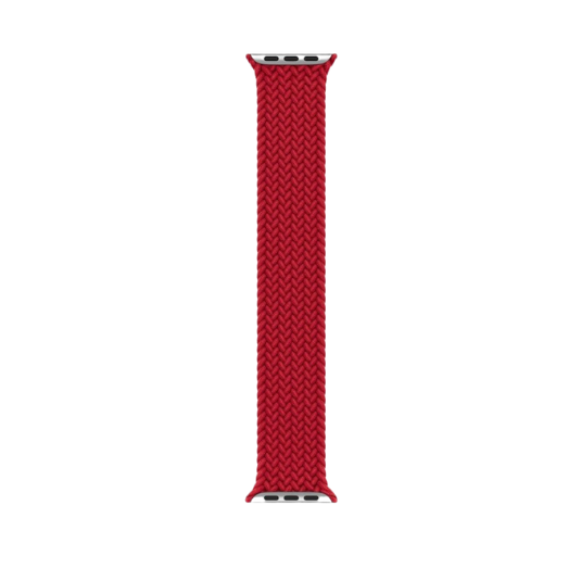 Cinturino Apple Watch in nylon intrecciato rosso dettaglio