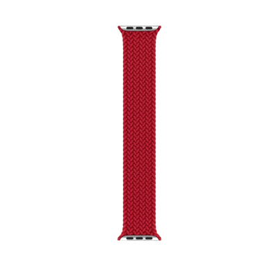 Cinturino Apple Watch in nylon intrecciato rosso dettaglio