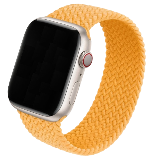 Cinturino Apple Watch in nylon intrecciato giallo