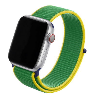 Cinturino Apple Watch in Nylon verde brasile