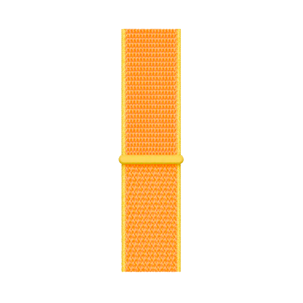 Cinturino Apple Watch in Nylon sport giallo dettaglio
