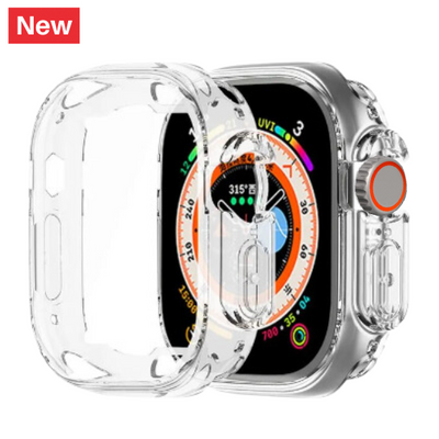 guscio protettivo trasparente con vetro incorporato per apple watch ultra