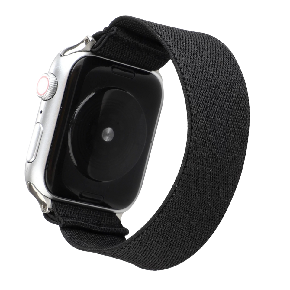 Cinturino Apple Watch in nylon elastico nero