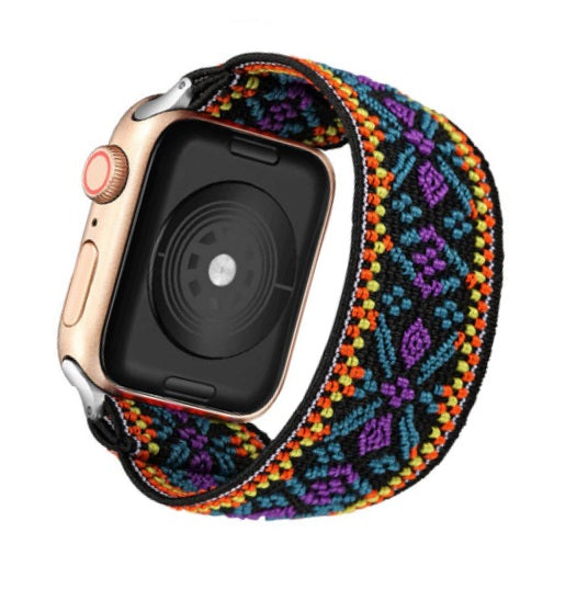 Cinturino Apple Watch in nylon elastico giallo messicano