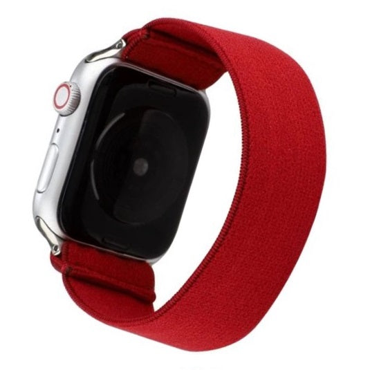 Cinturino Apple Watch in nylon elastico rosso
