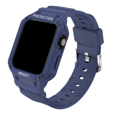 Cinturino Apple Watch in silicone rigido blue