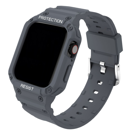 Cinturino Apple Watch in silicone rigido grigio