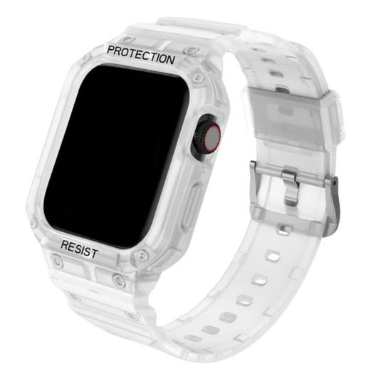 Cinturino Apple Watch in silicone rigido transparente