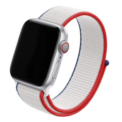 Cinturino Apple Watch in Nylon rosso bianco blue francia