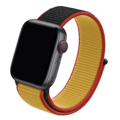 Cinturino Apple Watch in Nylon nero e giallo germania