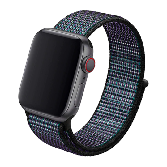 Cinturino Apple Watch in Nylon sport blue e nero