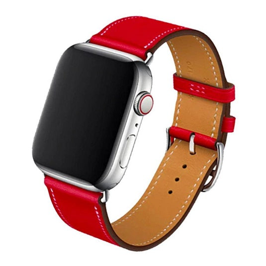 Cinturino Apple Watch in pelle classica rossa