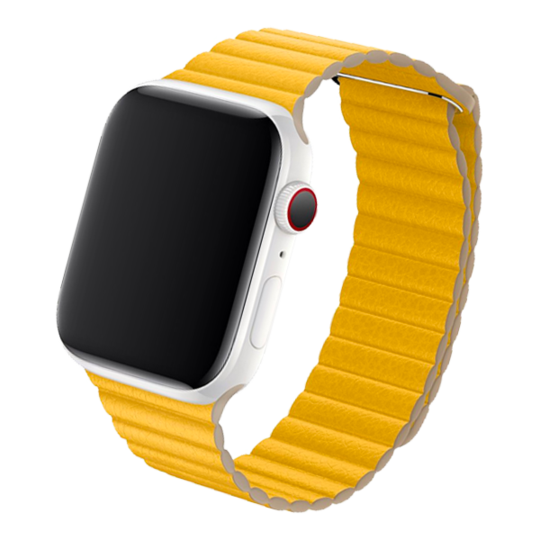 Cinturino Apple Watch in pelle giallo