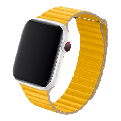 Cinturino Apple Watch in pelle giallo