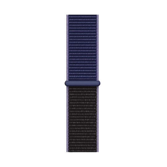 Cinturino Apple Watch in Nylon sportivo blue e viola dettaglio