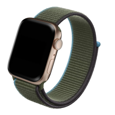 Cinturino Apple Watch in Nylon verde militare e blue