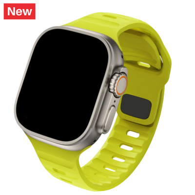 Cinturino Apple Watch in Silicone sportivo giallo fluorescente