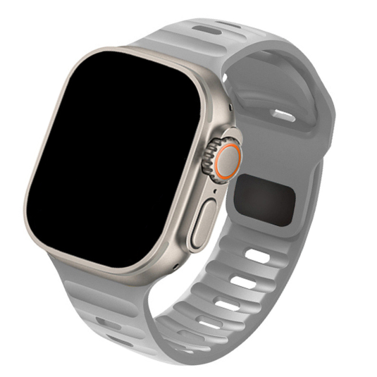 Cinturino Apple Watch in Silicone sportivo Grigio chiaro