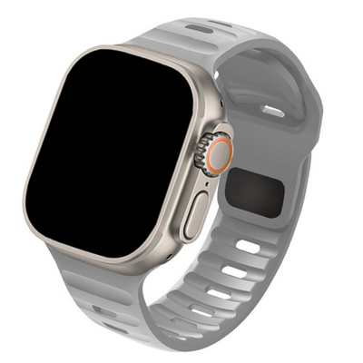 Cinturino Apple Watch in Silicone sportivo Grigio chiaro