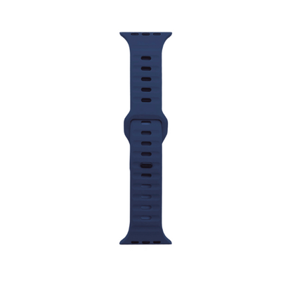 Cinturino Apple Watch in Silicone sportivo blue scuro dettaglio