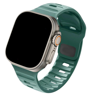 Cinturino Apple Watch in Silicone sportivo verde pino