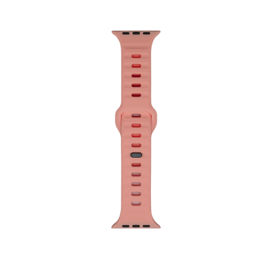 Cinturino Apple Watch in Silicone sportivo rosa dettaglio