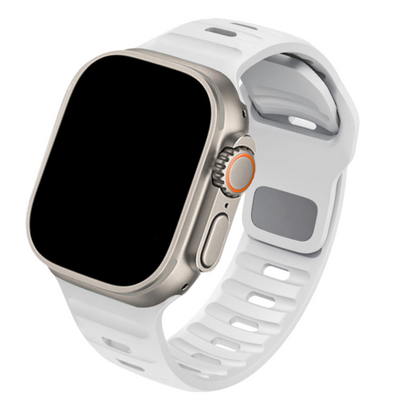 Cinturino Apple Watch in Silicone sportivo bianco