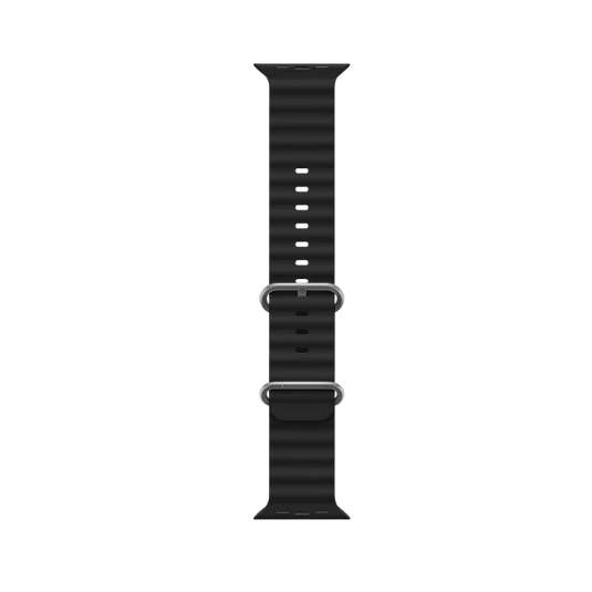 Cinturino Apple Watch in silicone  nero dettaglio