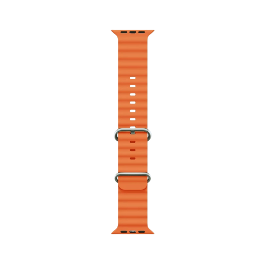 Cinturino Apple Watch in silicone  arancione dettaglio
