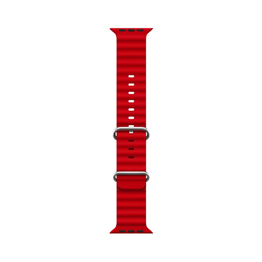 Cinturino Apple Watch in silicone  rosso dettaglio