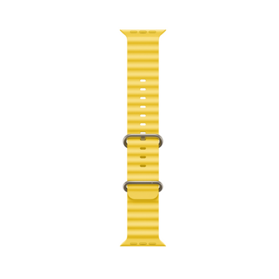 Cinturino Apple Watch in silicone  giallo dettaglio