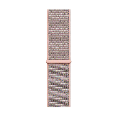 Cinturino Apple Watch in Nylon sabbia rosa dettaglio