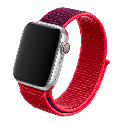 Cinturino Apple Watch in Nylon rosso e viola
