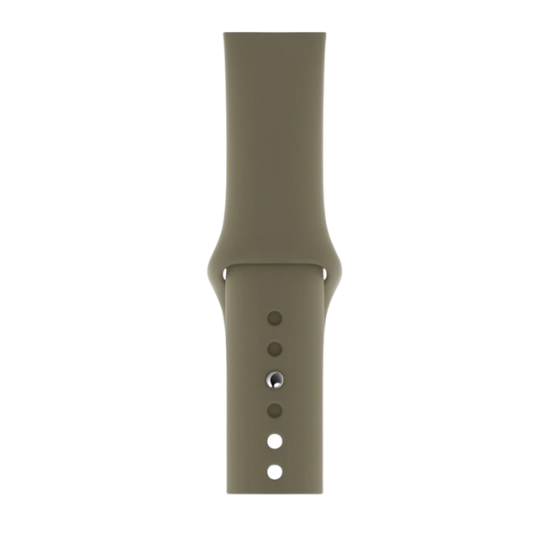 Cinturino Apple Watch in Silicone classico verde militare dettaglio