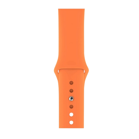 Cinturino Apple Watch in Silicone classico arancione dettaglio