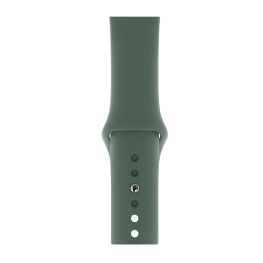 Cinturino Apple Watch in Silicone classico verde pino dettaglio
