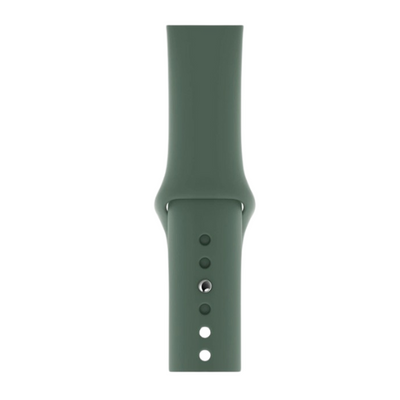 Cinturino Apple Watch in Silicone classico verde pino dettaglio