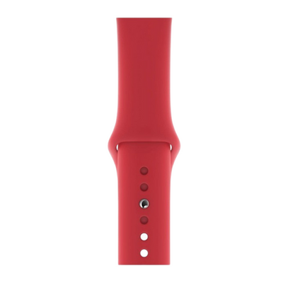 Cinturino Apple Watch in Silicone classico rosso rosa dettaglio
