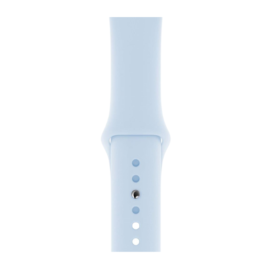 Cinturino Apple Watch in Silicone classico azzurro chiaro dettaglio