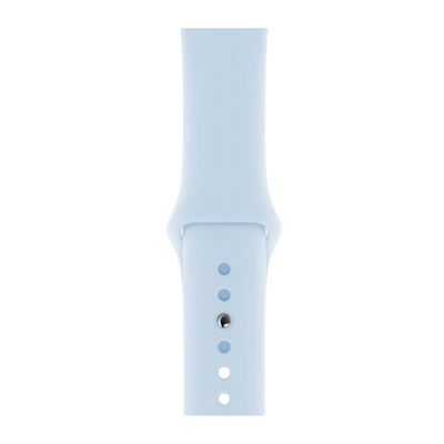 Cinturino Apple Watch in Silicone classico azzurro chiaro dettaglio