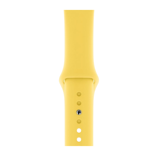 Cinturino Apple Watch in Silicone classico giallo dettaglio