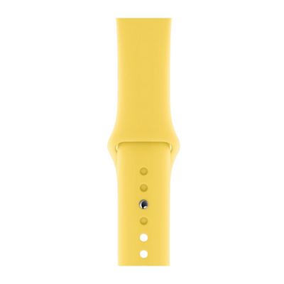 Cinturino Apple Watch in Silicone classico giallo dettaglio