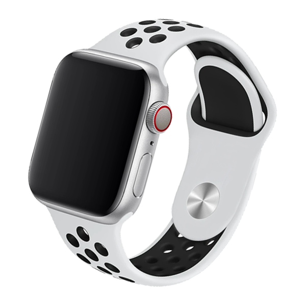 Cinturino Apple Watch in Silicone a buchi bianco