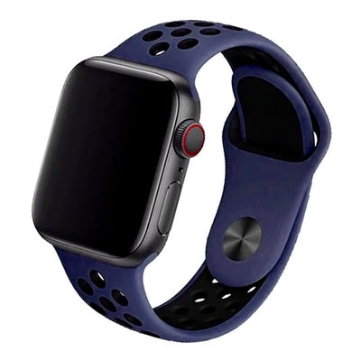 Cinturino Apple Watch in Silicone a buchi blue notte