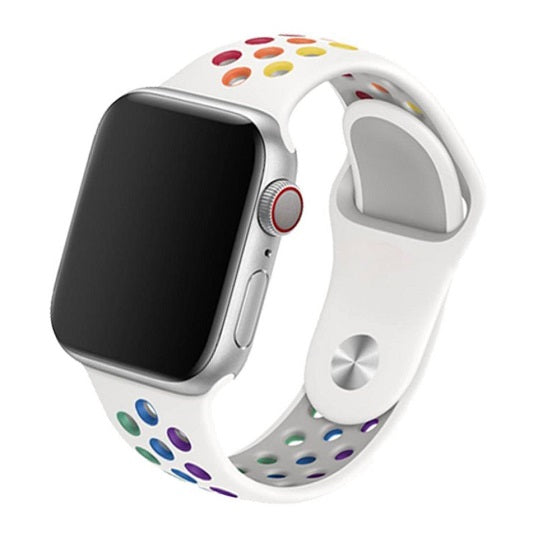Cinturino Apple Watch in Silicone a buchi pride