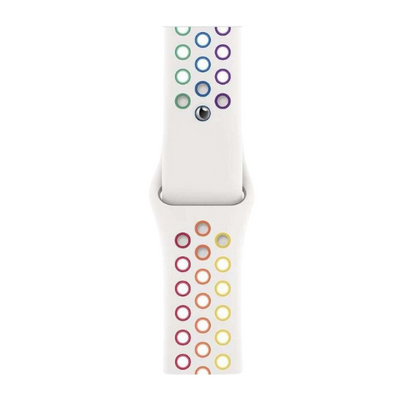 Cinturino Apple Watch in Silicone a buchi pride dettaglio