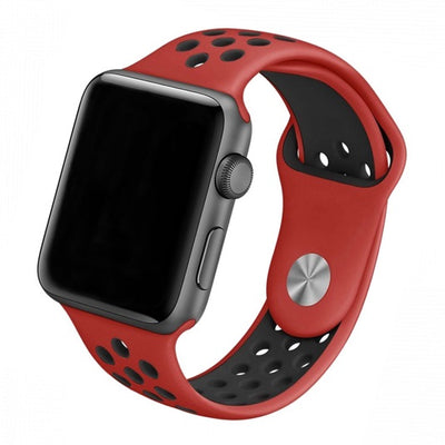 Cinturino Apple Watch in Silicone a buchi rosso