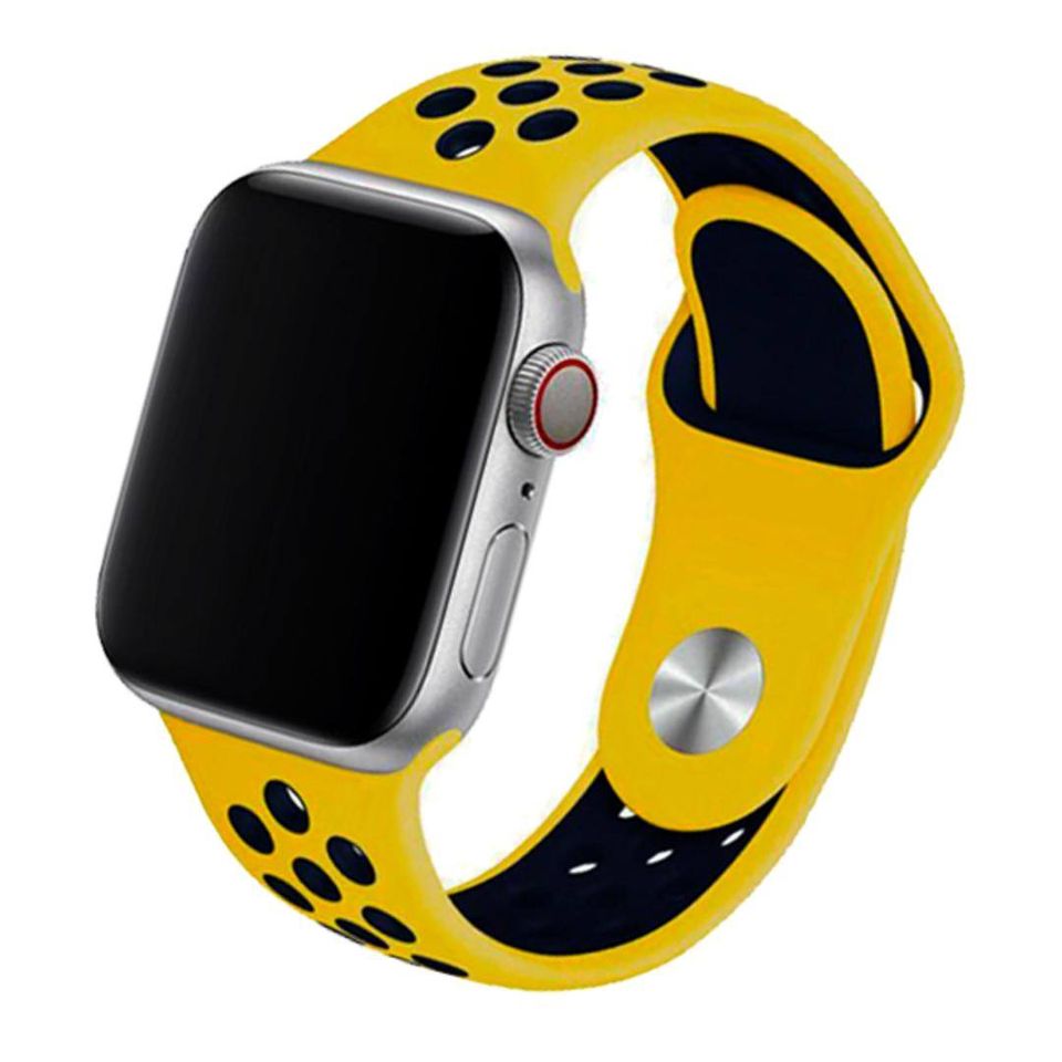 Cinturino Apple Watch in Silicone a buchi giallo